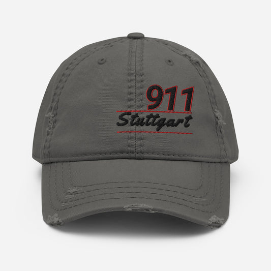 PORSCHE 911 STUTTGART Classic Distressed Baseball Cap Hat