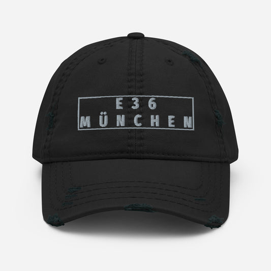 BMW E36 MUNCHEN DISTRESSED BASEBALL CAP HAT