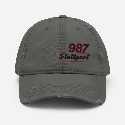 PORSCHE BOXSTER CAYMAN 987 HERITAGE DISTRESSED BASEBALL CAP HAT