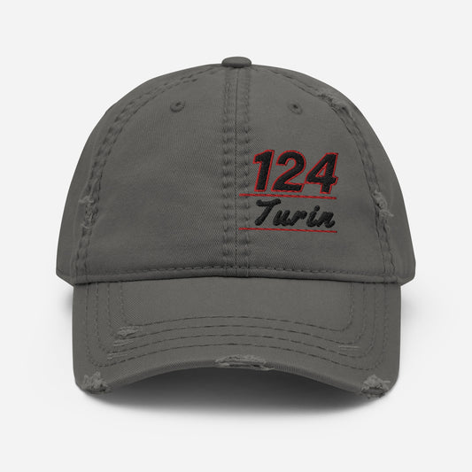 FIAT ABARTH 124 TURIN CLASSIC DISTRESSED BASEBALL CAP HAT