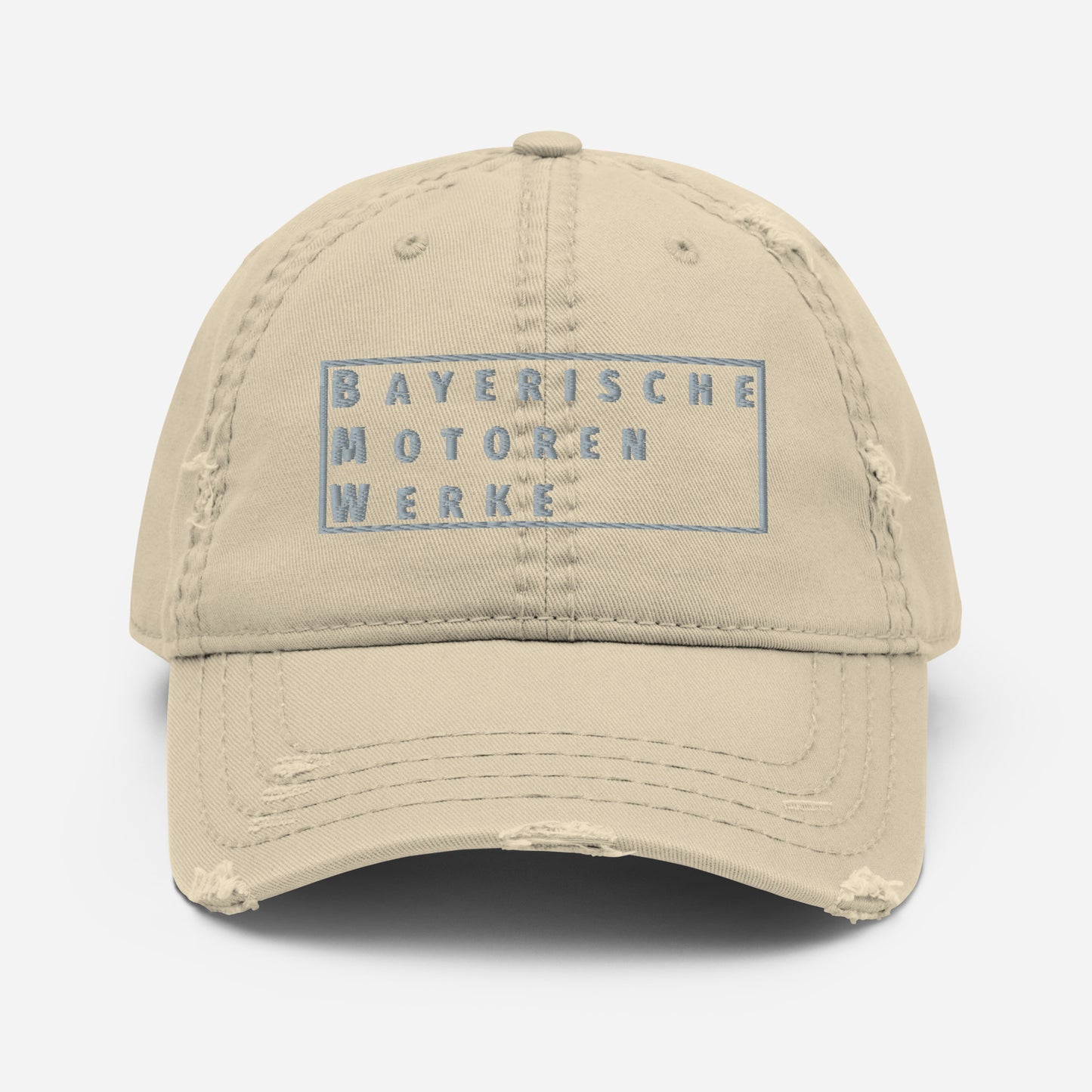 BMW BAYERISCHE MOTOREN WERKE DISTRESSED BASEBALL CAP HAT