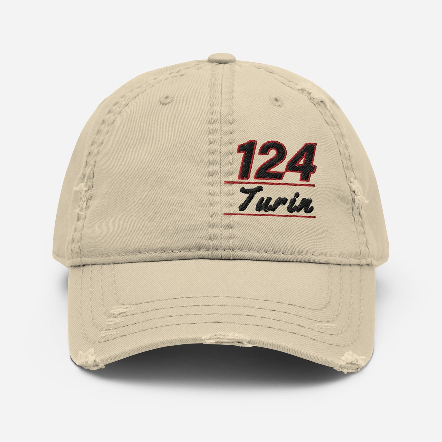 FIAT ABARTH 124 TURIN CLASSIC DISTRESSED BASEBALL CAP HAT