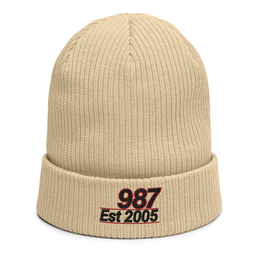 PORSCHE BOXSTER CAYMAN 987 2005 RIBBED BEANIE HAT ORGANIC