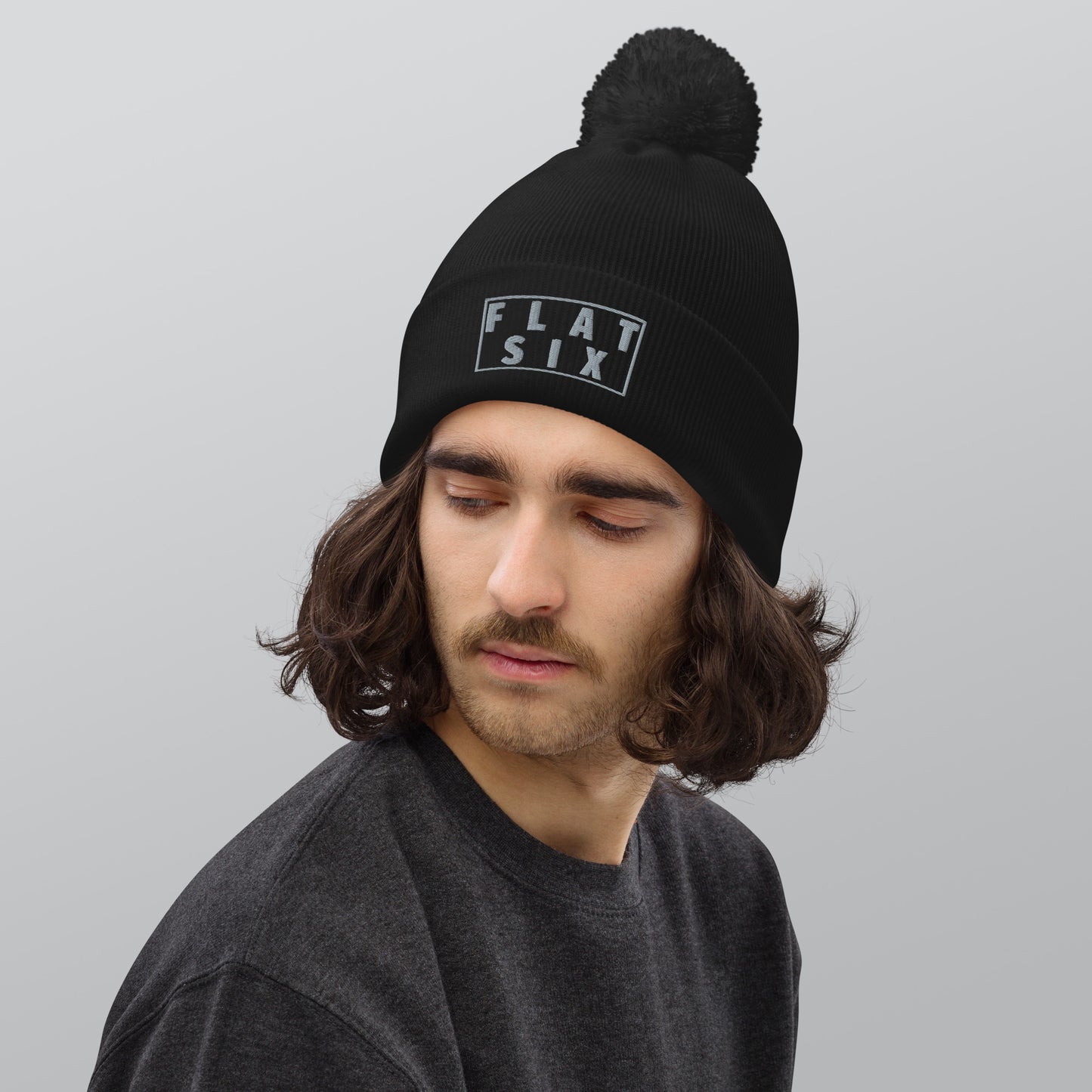 PORSCHE FLAT SIX  Pom Pom Beanie Hat