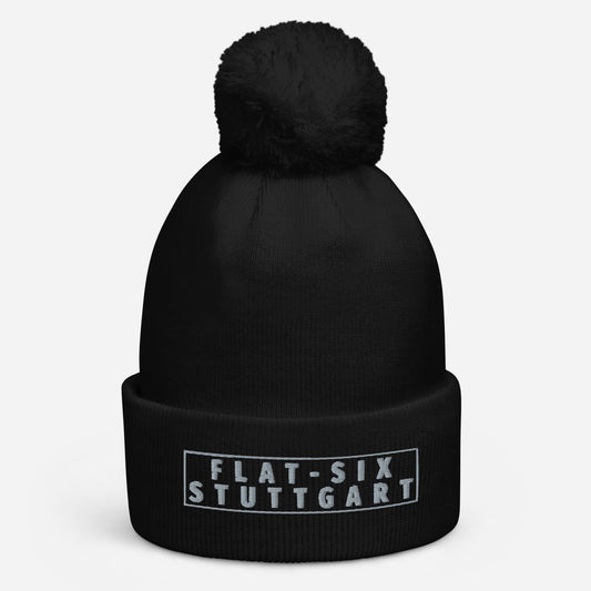 PORSCHE FLAT SIX Stuttgart Pom Pom Beanie Hat