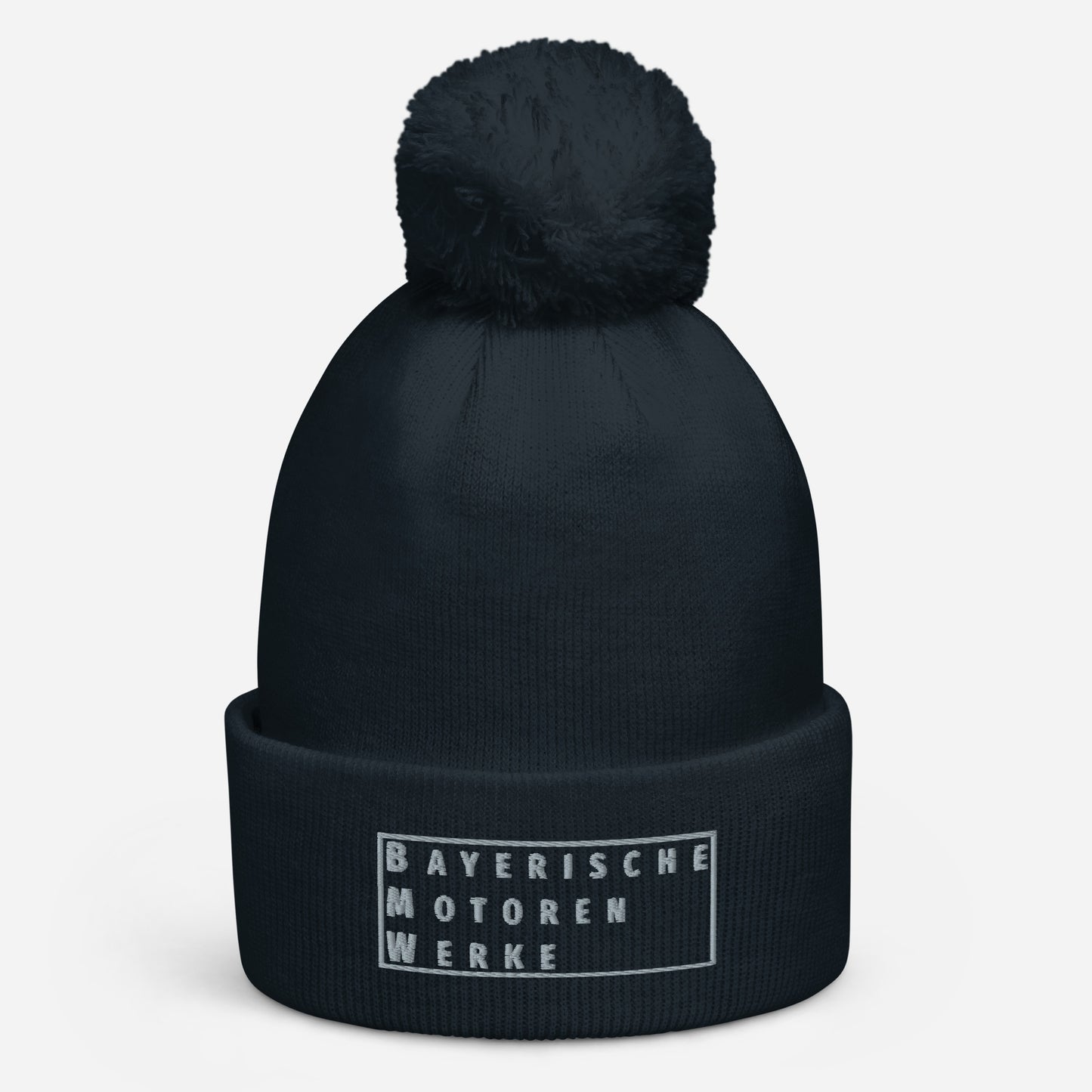 BMW BAYERISCHE MOTOREN WERKE POM POM BEANIE HAT