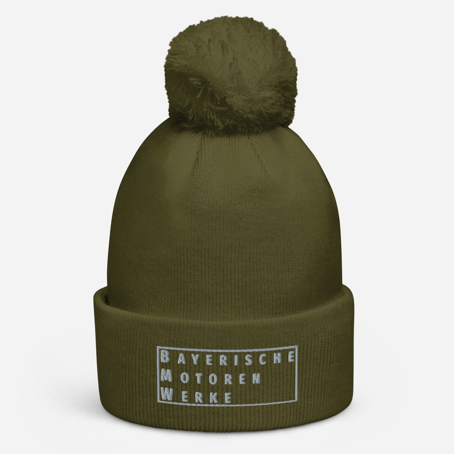 BMW BAYERISCHE MOTOREN WERKE POM POM BEANIE HAT