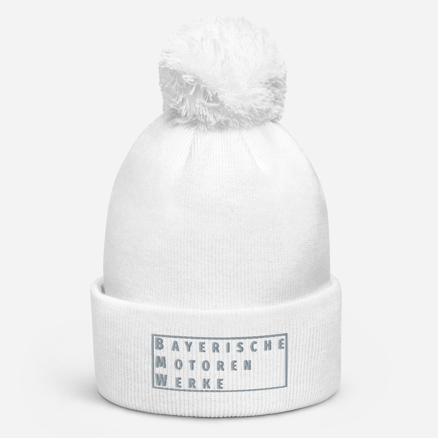 BMW BAYERISCHE MOTOREN WERKE POM POM BEANIE HAT